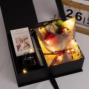 6836节厂家瑰一件 无火香薰礼盒玫束香皂花生日物三花八女神礼ali