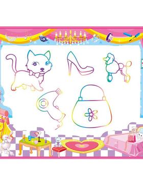 厂直销 00家*70童神43403奇魔法水画布儿 彩色写1字毯涂鸦毯