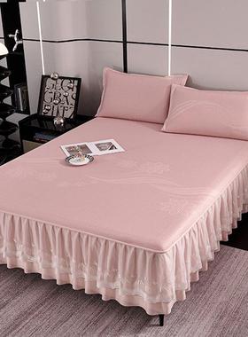 类冰ZJF49210空凉丝席床裙三件套豆豆席夏天a可折叠可水洗可机洗