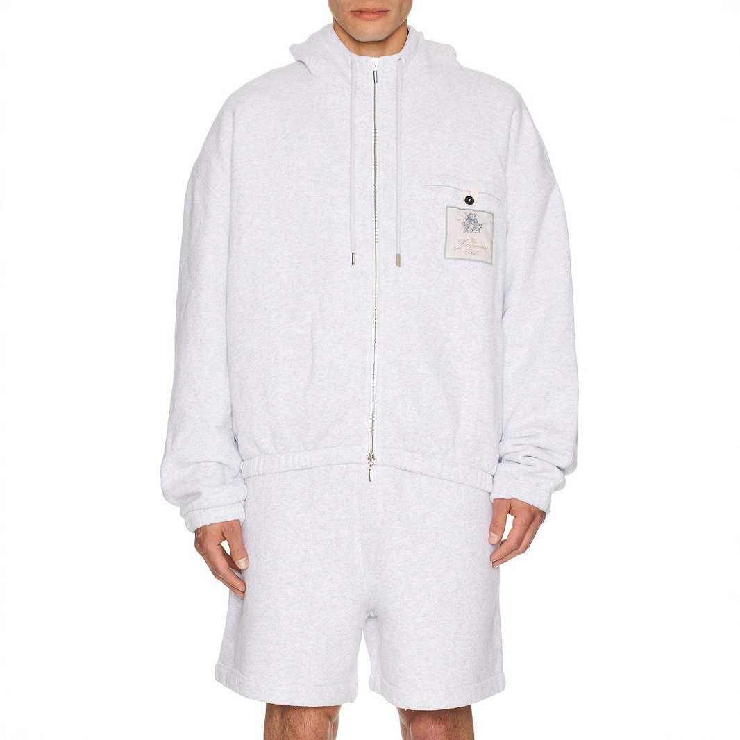 thumbnail for 2025 New Pre-Fall Jacquemus Long Sleeve Sweatshirt Trendy Men's Zipper Loose Hoodie Uni** Style