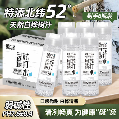 轻上白桦树苏打水整箱弱碱白桦汁
