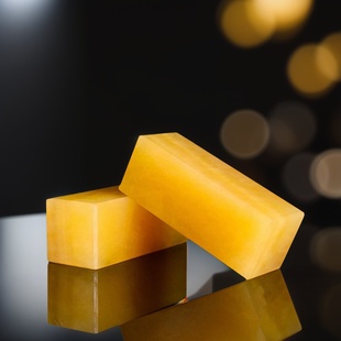 黄玉金砖摆件长方体印章定制刻字桌面书法篆刻章金砖玉玺玉石天然