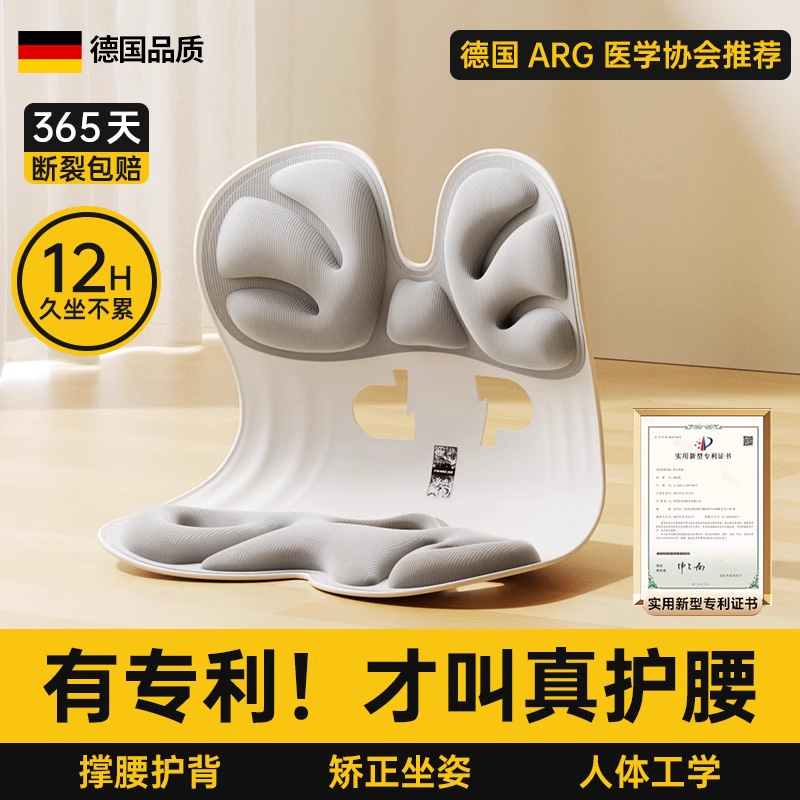 【德国品质】护腰坐垫办公室工位久坐神器护脊椎人体工学护腰靠椅