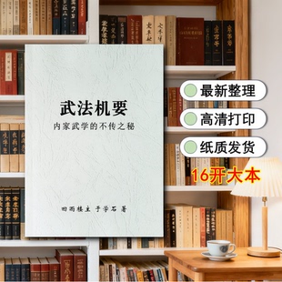 武学机要 内家武学的不传之秘 于学石 观点独特犀利 高清16开本