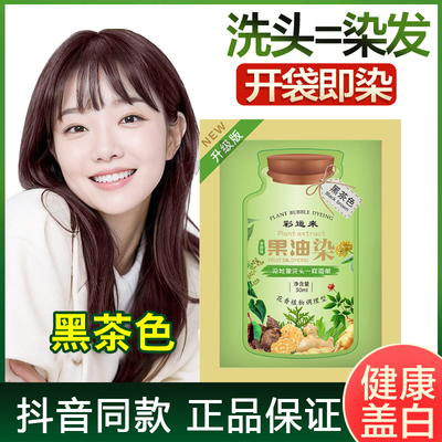 绿袋便携装泡泡染发剂自己在家染
