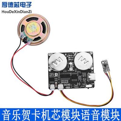DIY音乐贺卡机芯模块语音模块8M内存带磁控开关电路板 TYPE-C接口