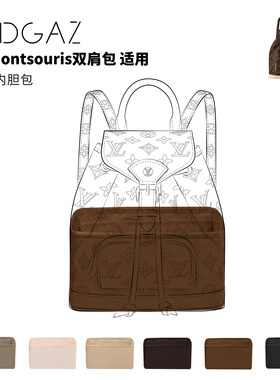 DGAZ全球品牌适用LV新款Montsouris双肩包mini小中号绸缎内胆包