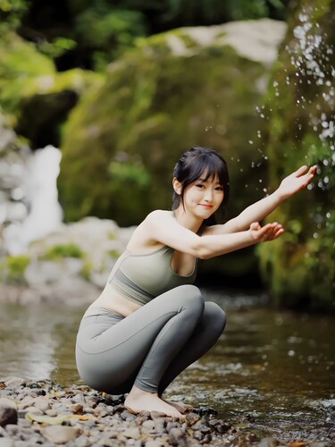 LULU夏季高腰撞色遮臀瑜伽服套装