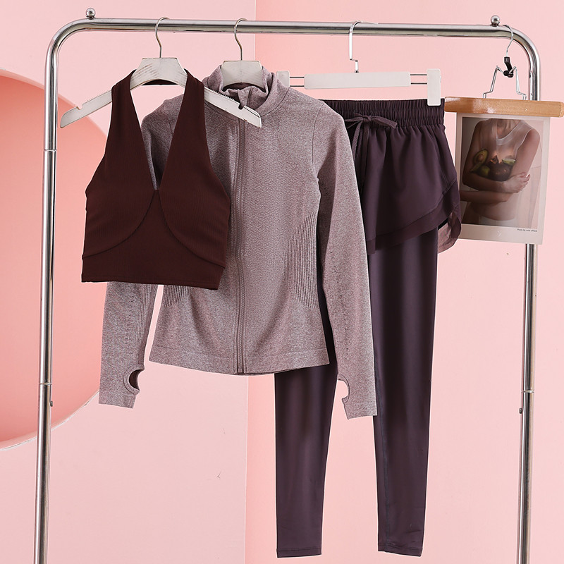 长袖瑜伽服LULU健身服套装秋冬女