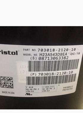 H23A543DBEA H2EB283ABCB H23A58QDBEA布里斯托压缩机H28A583DBEA