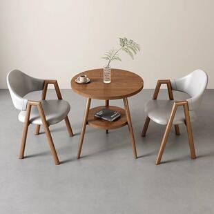 接待北欧意式桌椅圆桌组合轻奢简约现代台商洽谈阳台奶茶休闲客厅