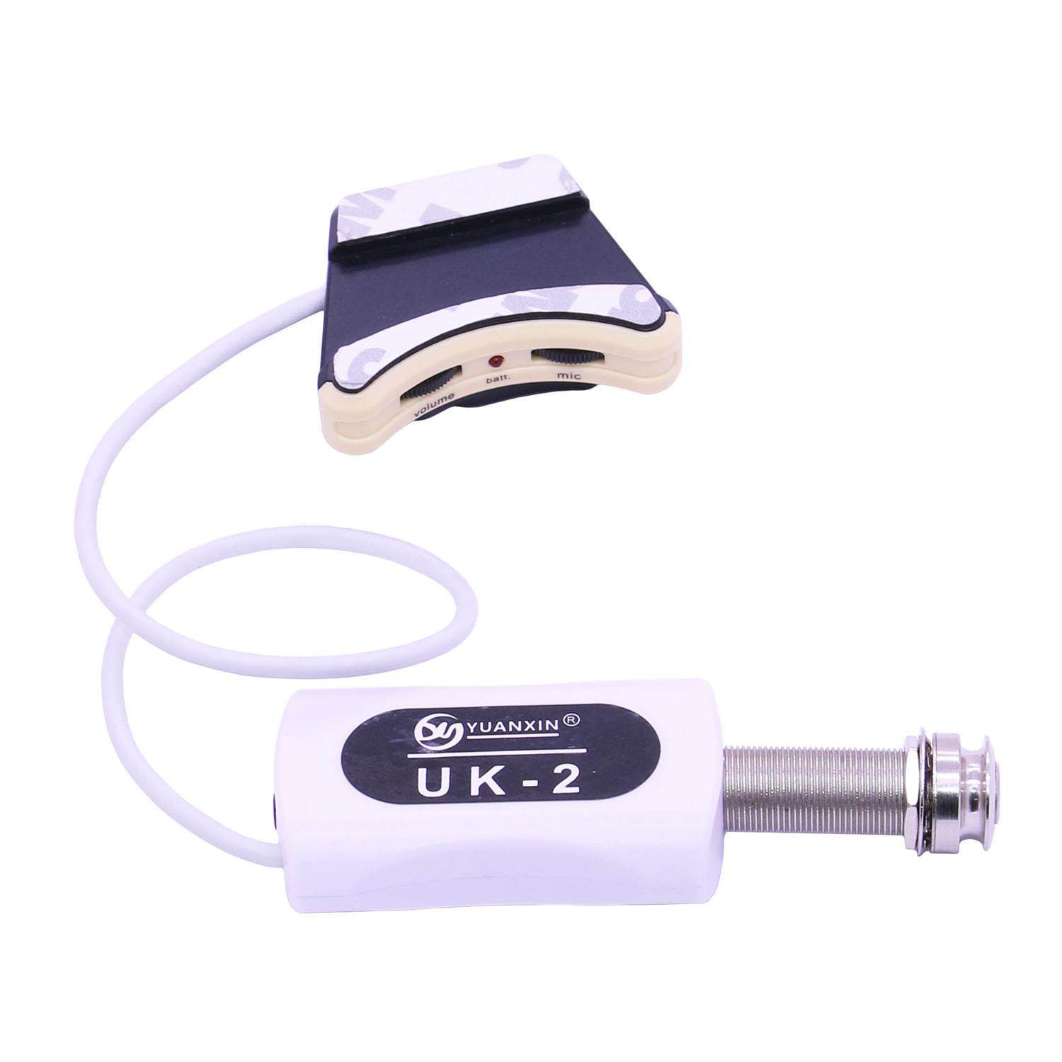 UK-2尤克里里音孔拾音器小四弦Ukulele拾音器带麦克风功能批