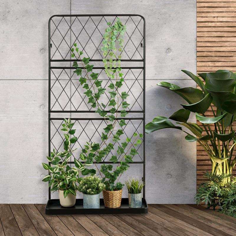 金属网格花墙花架室内植物花卉攀爬架户外花园阳台庭院花盆架