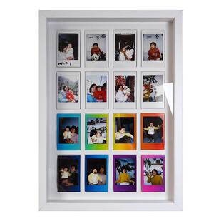 拍立得相纸mini3寸中空相框专用长条A3立体相框框架摆台挂墙