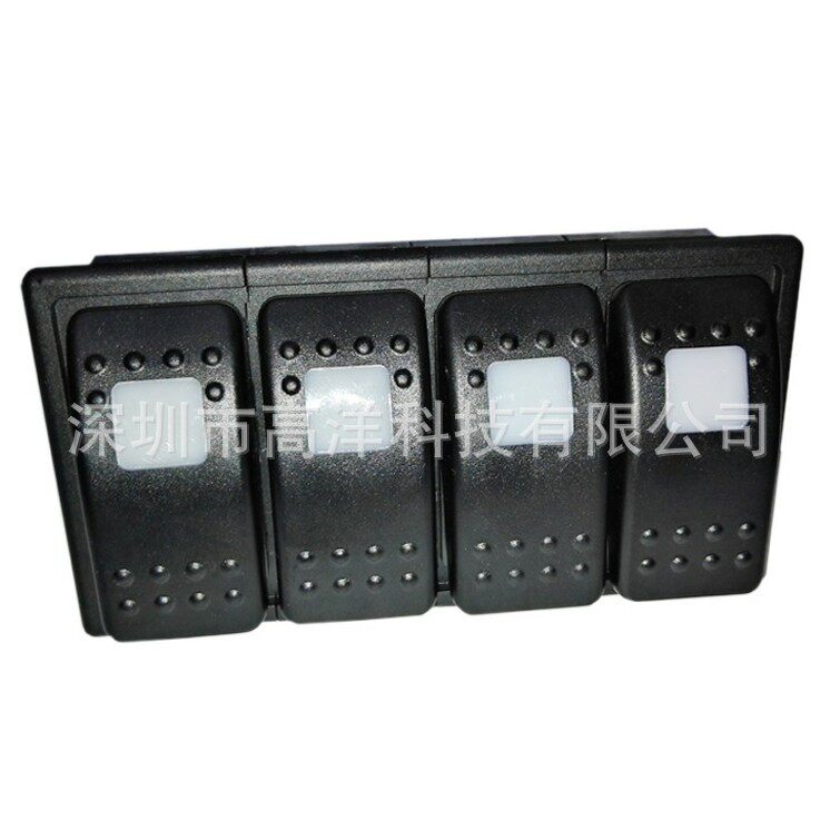 12V/24V自锁4位白光船形开关