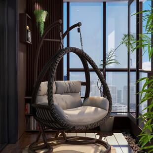 户外秋千吊篮庭院双人吊椅阳台休闲椅子家用吊兰藤椅室内吊床摇椅