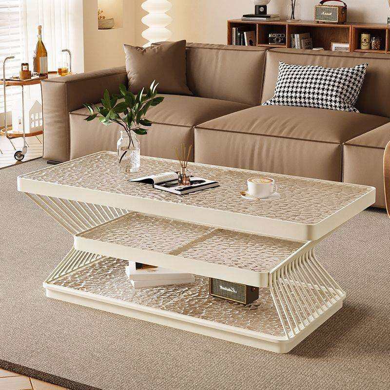 茶桌茶几简约现代岩板家用新款小户型客厅长方形轻奢桌子网红组合