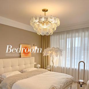 卧室吊灯法式 轻奢大气主卧灯具现代简约餐厅房间客厅灯水晶灯Z413
