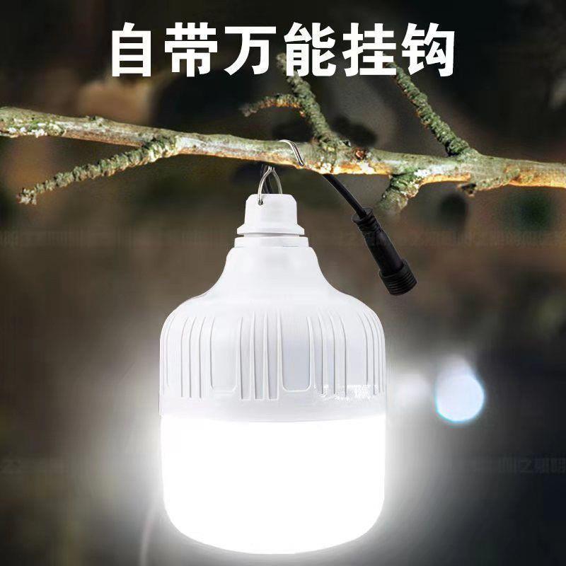 太阳能球泡灯一拖二户外防水LED照明跨境货源厂家批发
