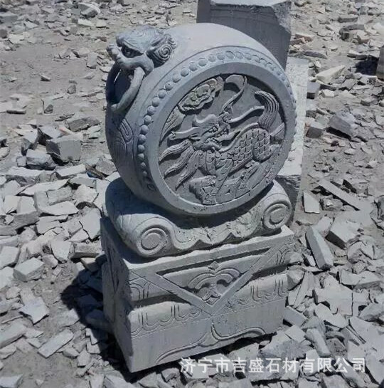 家用庭院摆件抱鼓石 仿古园林雕刻石门墩 景点酒店门口多样式石鼓图片
