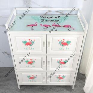 放碗柜收纳架子家用厨房桌置物架简易多功能组装餐具柜出租房橱柜