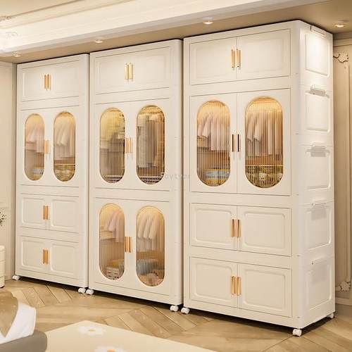 储物柜可折叠成人衣橱卧室衣柜收纳柜置物柜塑料衣服家用儿童宝宝