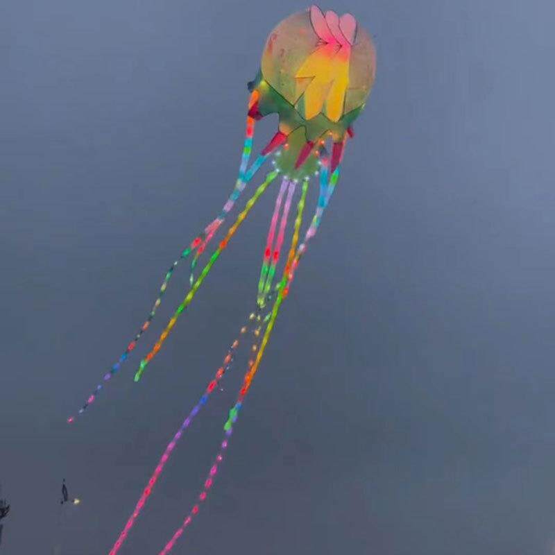 新款夜光风筝软体风筝18米夜光水母风筝