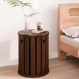 可叠放实木凳子茶几家用圆凳客厅收纳叠叠乐凳子四合一边几餐桌凳