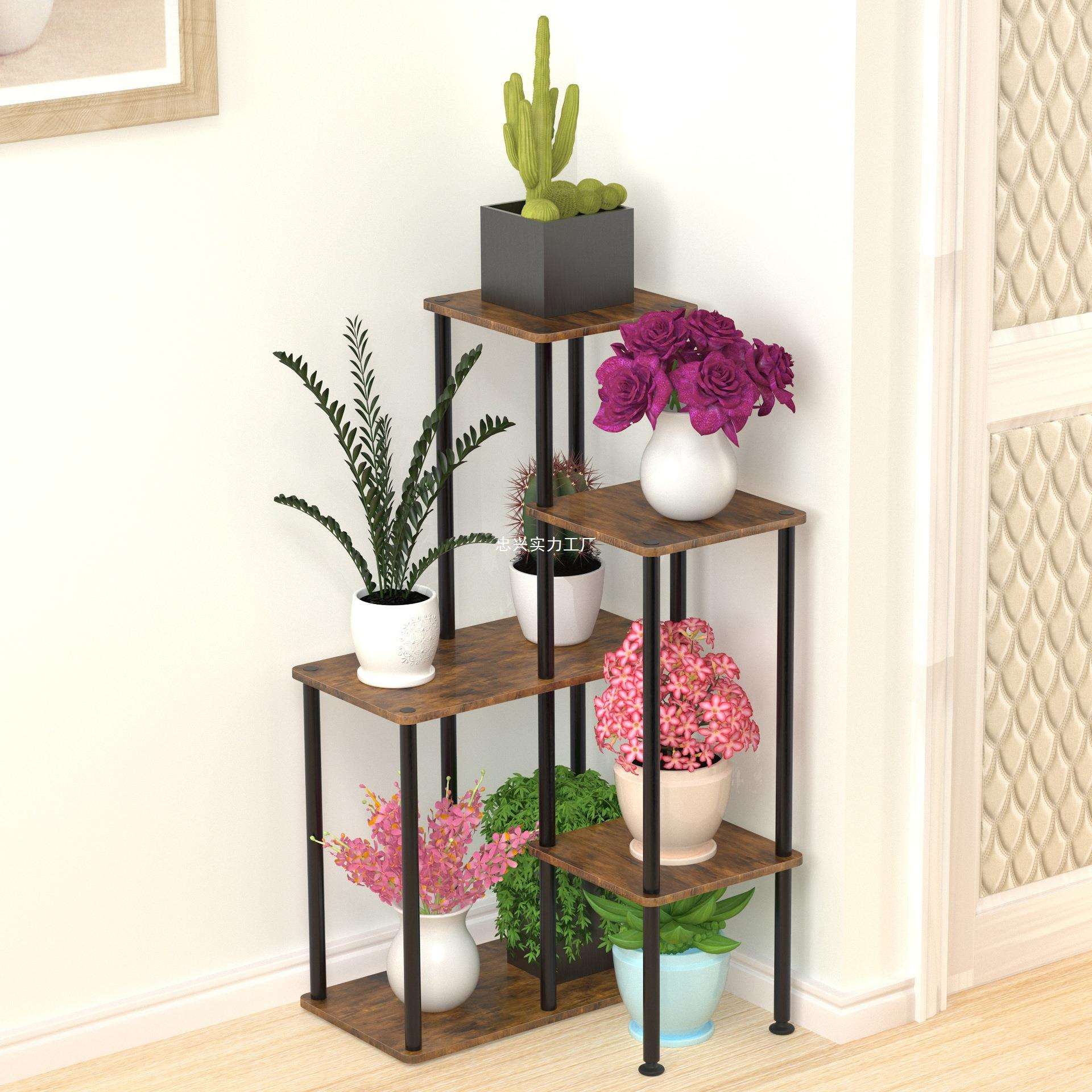 多层可拆卸自邮组装室内外防晒防水带花纹花架置物架