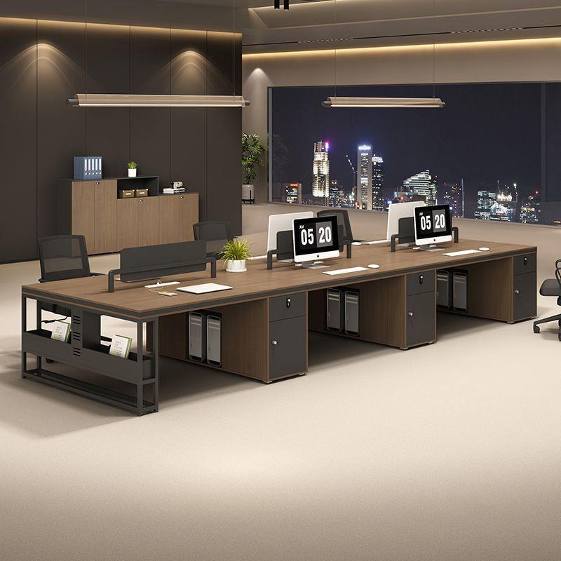 办公室家具职员办公桌椅组合简约现代员工位财务桌四4六6人位卡座