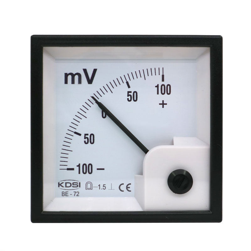 康的斯指针式电工仪表直流伏特表BE-72DC+-100mV正负电压表