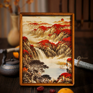 铜艺世家手工錾刻铜雕画鸿运当头家居客厅卧室装饰画桌面摆件摆台