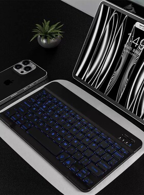 适用ipad mini键盘11代iPadPro2025新款iPadAir7/6平板10.2七彩背光ipadair11inch触控键盘m2/m3电脑蓝牙鼠标