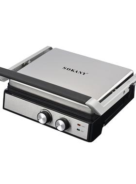 跨境欧电热牛排规机烤SK-08103肉机家用多功能不双沾电烧烤炉早面