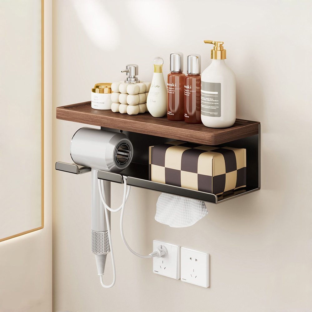 潜水艇胡桃木收纳置物架