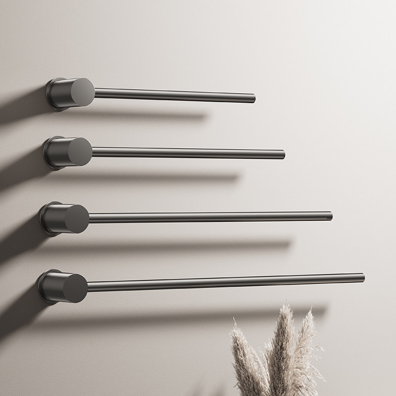 潜水艇全铜毛巾架艺术风免打孔卫生间毛巾杆浴室轻奢浴巾置物架