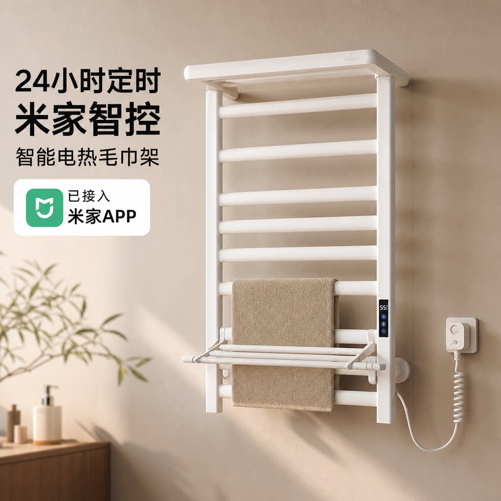 潜水艇电热毛巾架智能恒温壁挂