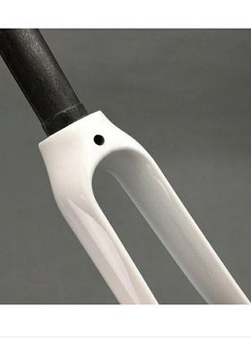 i无标白色/红色公路自行车全碳纤维I前叉700C前叉轻量化破风前20