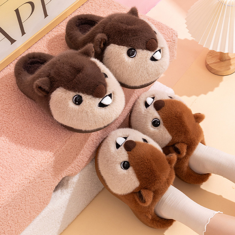 儿童棉拖鞋创意卡通7-13岁棉鞋男中大童保暖防滑软底家居包跟棉鞋