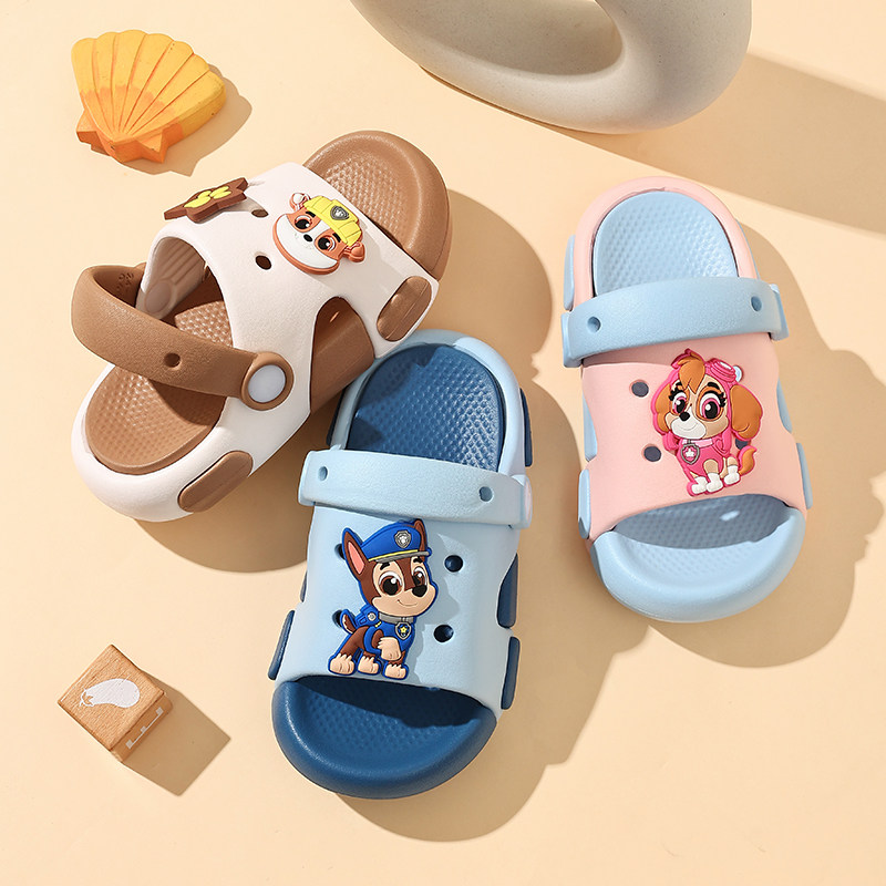 汪汪队儿童洞洞鞋宝宝家居拖鞋防滑凉拖男女童室内包头拖鞋凉拖鞋