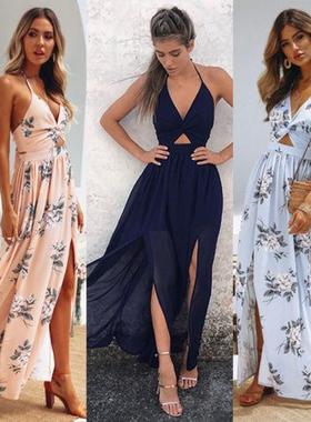 ty Beach Slit Spilt Sundress Woman Ladies Sleeveless Dresses