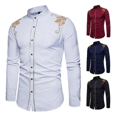 衬衫Mens Formal Shirts Men Long Sleeve Slim Fit Casual Shirt