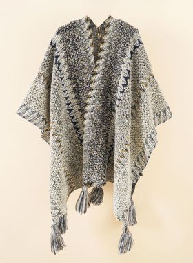 Newly woven fashionable ethnic women's color matching tasse