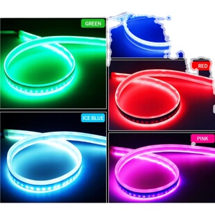 日行灯流水方向灯汽车超亮LED灯带加改装 饰灯条 通用流光导光条装