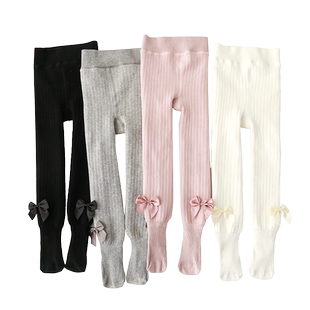女童连裤袜加绒加厚冬季一体绒白色宝宝儿童打底裤袜蝴蝶结配裙子