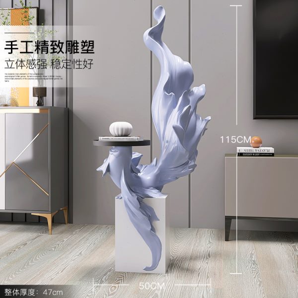 轻奢锦鲤客厅落地摆件高档茶几家居饰品电视柜沙发旁开业乔迁礼物