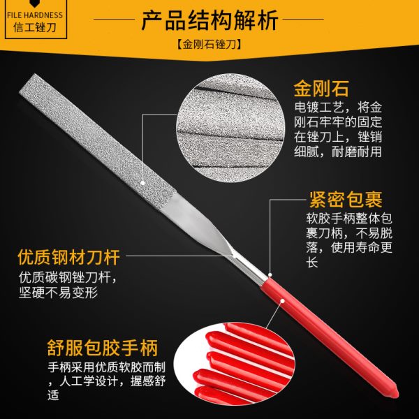 金属三角硬质锉刀打磨工具合金刚石挫刀小型什锦金钢砂矬精钢套装
