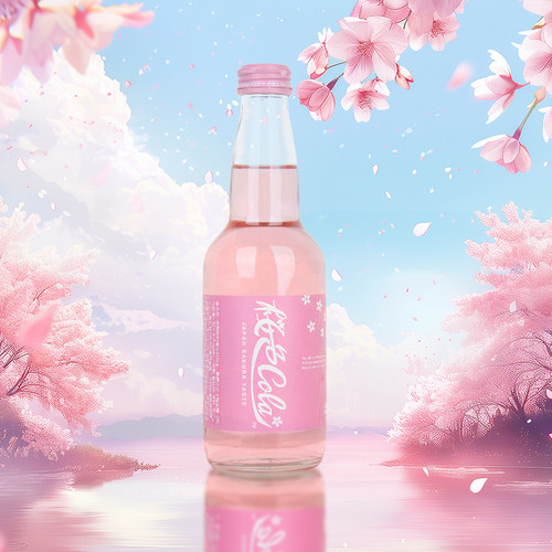齐藤樱花味海盐汽水碳酸饮料