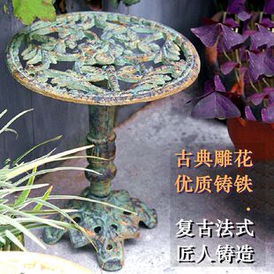 欧式铸铁复古花盆底座托盘室外庭院花园抬高架花托花盘置物架承i.