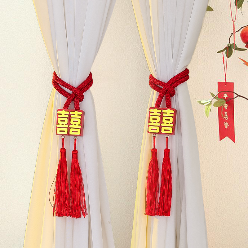 婚房布置蝴蝶结绑带套装